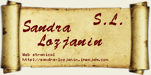Sandra Lozjanin vizit kartica